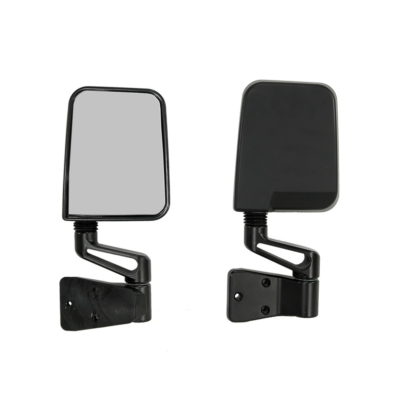 Jeep YJ Door Mirror Kit - Left and Right - Rugged Ridge - OE Style - Black - `87-`02